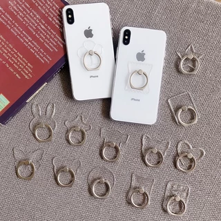 Suporte Transparente Acrilico, Dobrável do Soquete Para Celular/Tablete, Da Anel, Desenha Variado