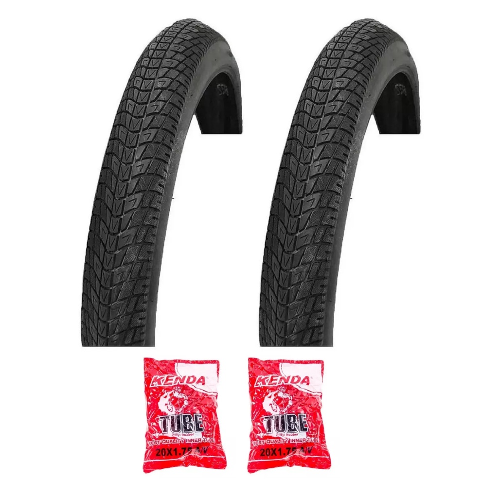 Par Pneu Bicicleta Bmx Mtb Balão Vee Rubber Raven Aro 20x2.30 + 2 Camaras