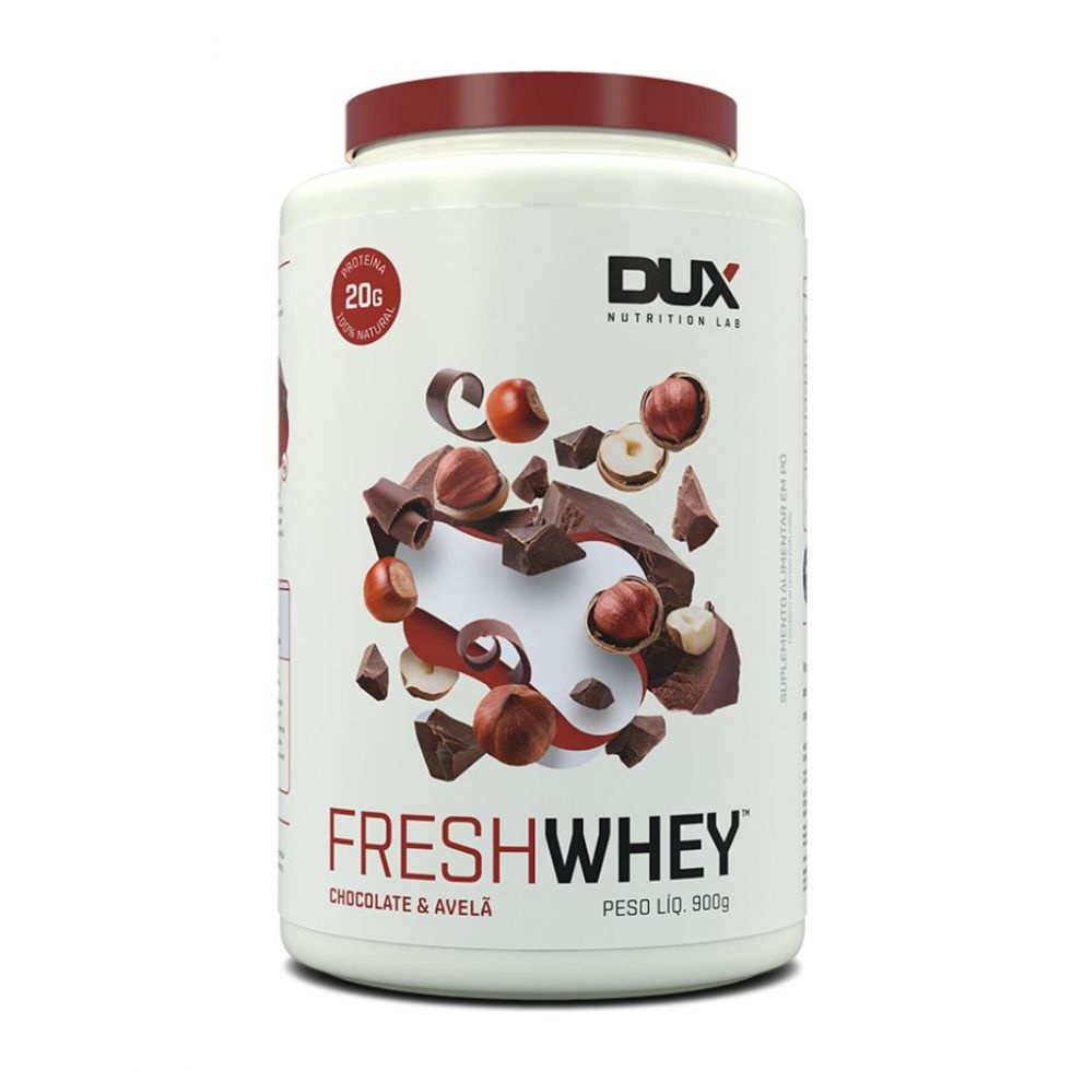 FRESH WHEY (900G) – Chocolate e Avelã DUX NUTRITION