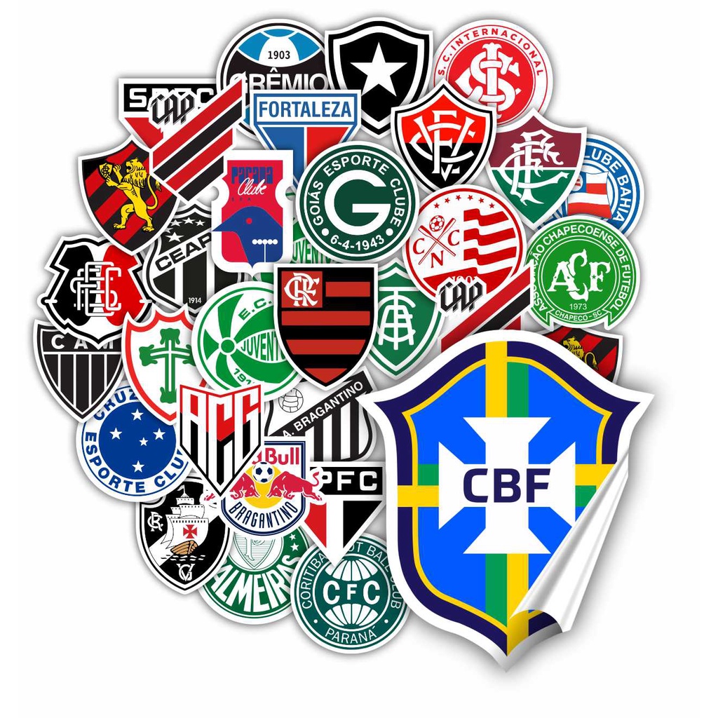 Adesivos Times De Futebol Jogos Brasileirão 24 Unidades