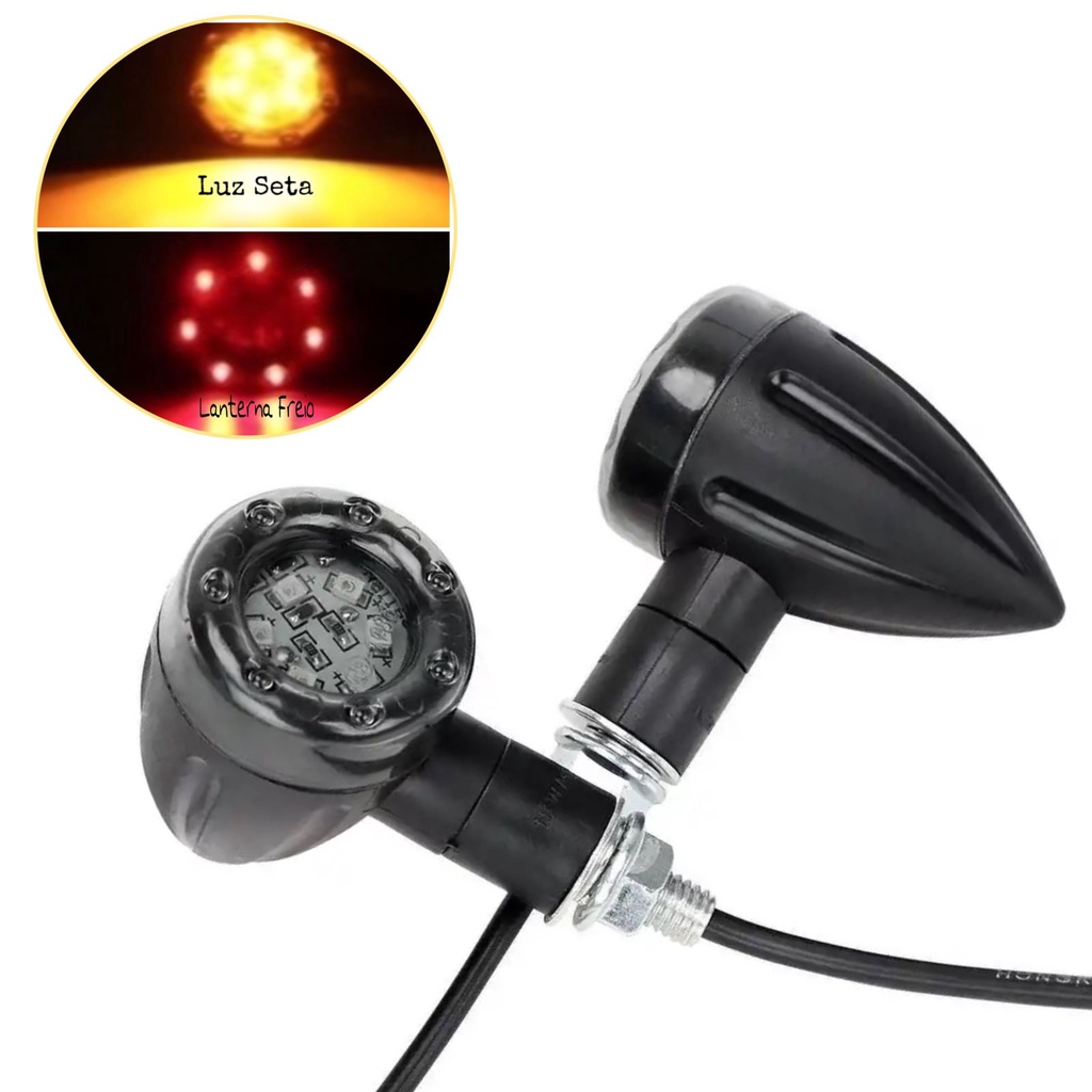 Seta Pisca Led Par Mini Custom Lanterna Cafe Racer Moto Bullet | Shopee ...