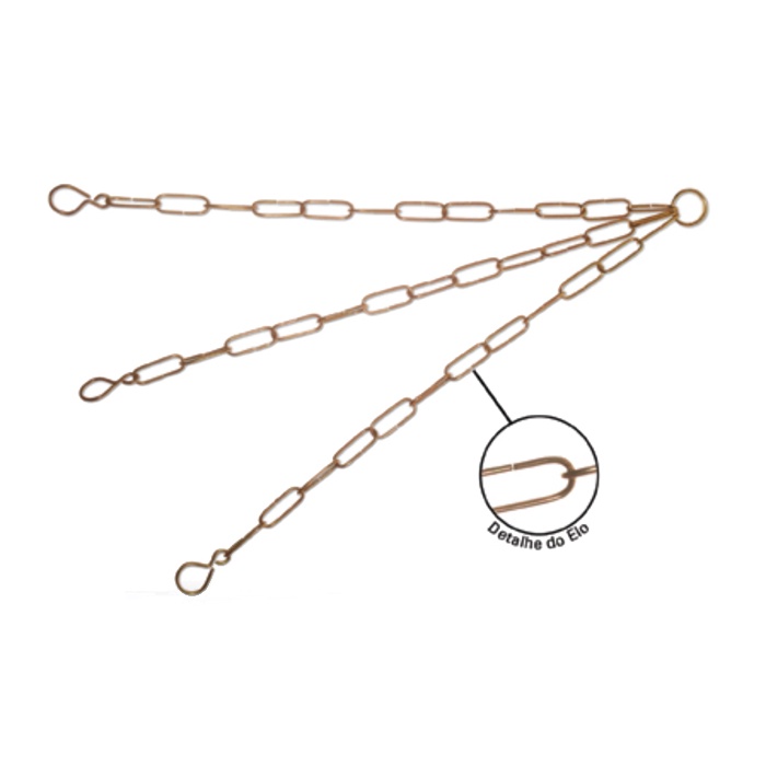 Kit 5 Corrente 34 cm para pendurar xaxim vaso pratos Cuias