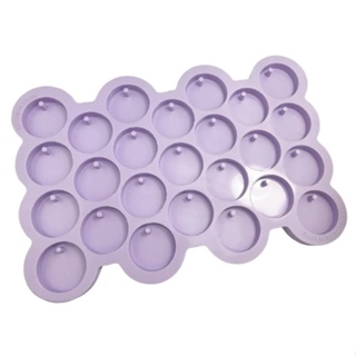 Molde de Silicone para Resina Paleta Círculo com Furo - 25 cavidades (3 cm)