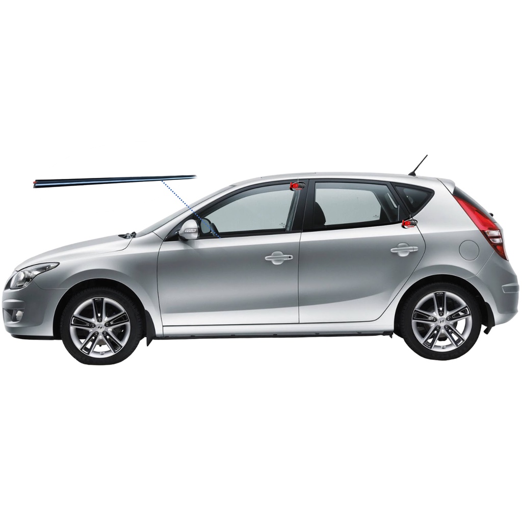 Kit Friso Preto Black Piano Hyundai I30 Pestana Base Janela