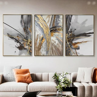 Quadros Decorativos Trio Kit 3 peças Grandes 90x60 ou 60x40 mais de 50 opções de imagens Quadro decorativo Sala Quadro decorativo Quarto Quadro decorativo Escritório Quadro decorativo Marmorizado Quadro decorativo abstrato Folhas arte quadro mosaico