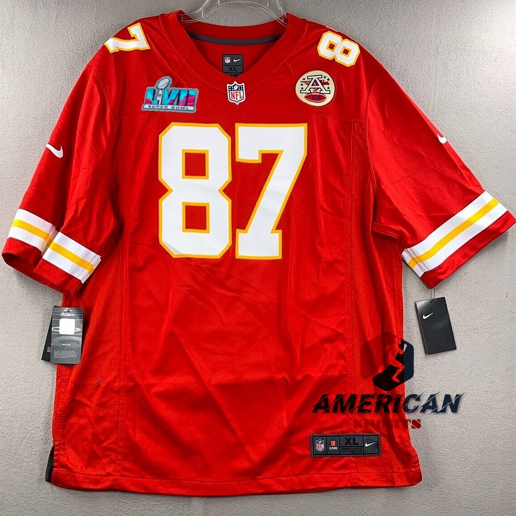 Kansas City Chiefs Travis Kelce Therma Long Sleeve Jersey Red - Mrashmma in  2023