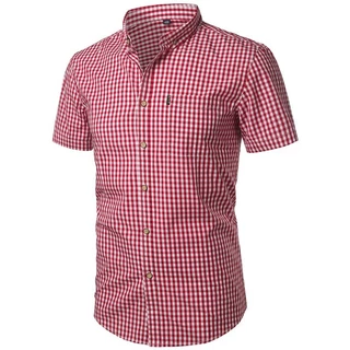 camisa social xadrez manga curta adulto