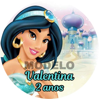 Adesivo da Princesa Jasmine roqueira 0250 – Loja de adesivos