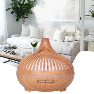 Umidificador Aromatizador Difusor De Ambientes Madeira Bicao Listrado O Maior Leds Varias Cores Bivolt 110/220v em Oferta na Shopee