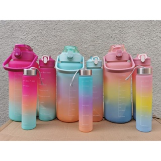 Garrafa squezee colorida 300/750/2000 ml litros motivacional para esportes