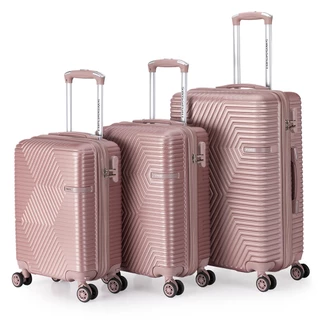 Kit 3 Malas de Viagem Giro 360° ABS Rodinhas Cadeado Swissport