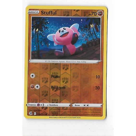 Pokemon Stufful Reverse Foil Espada e Escudo Golpe Fusão