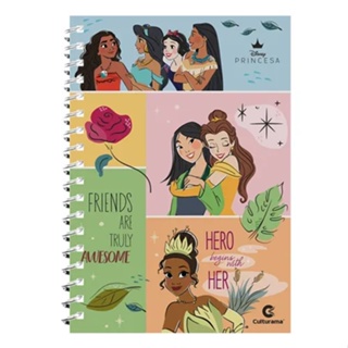 Caderno de 1 Matéria Princesas Disney Friends Are Truly Modelo 2