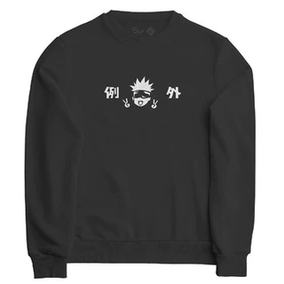 Blusa moletom jujutsu kaisen minimalista - Casaco gola redonda anime Satoru Gojo