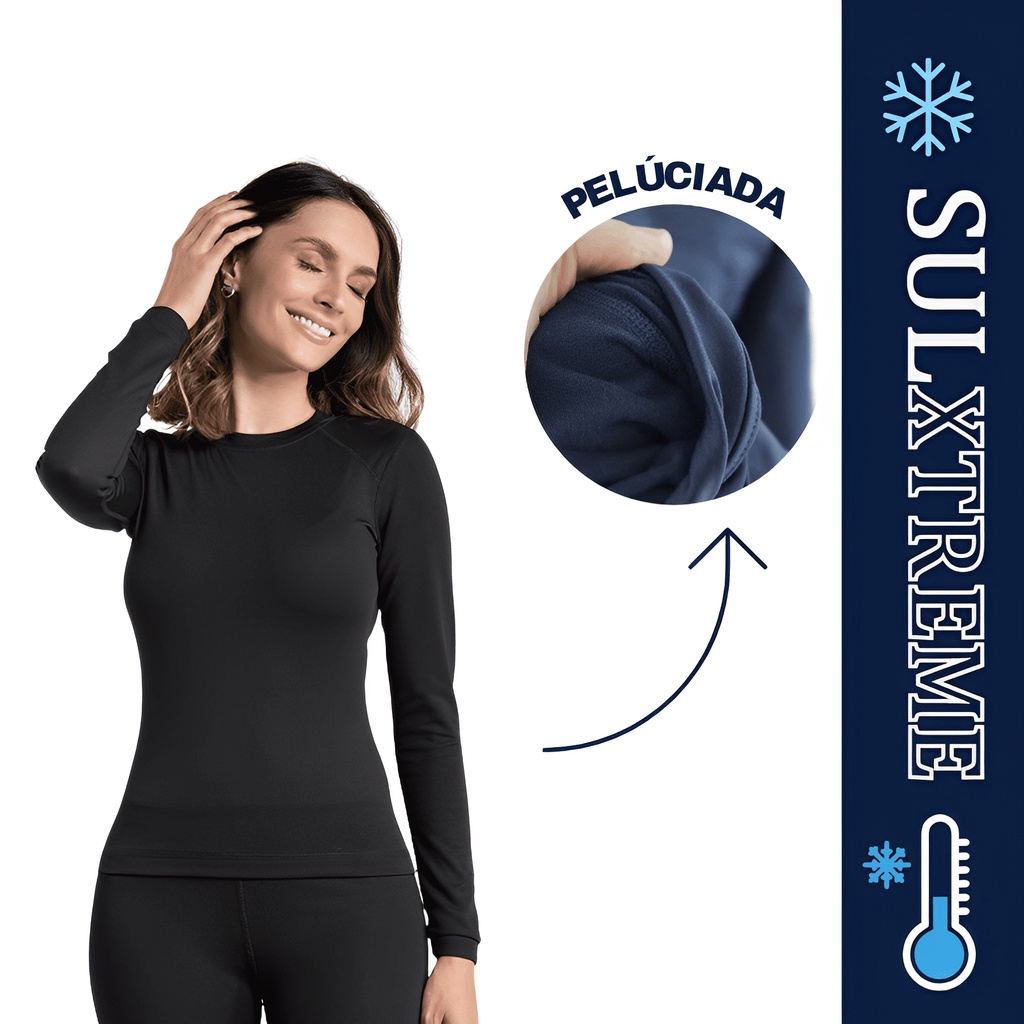 Kit 2 Camisetas Térmicas Masculina Peluciada - SULXTREME - Roupas Térmicas