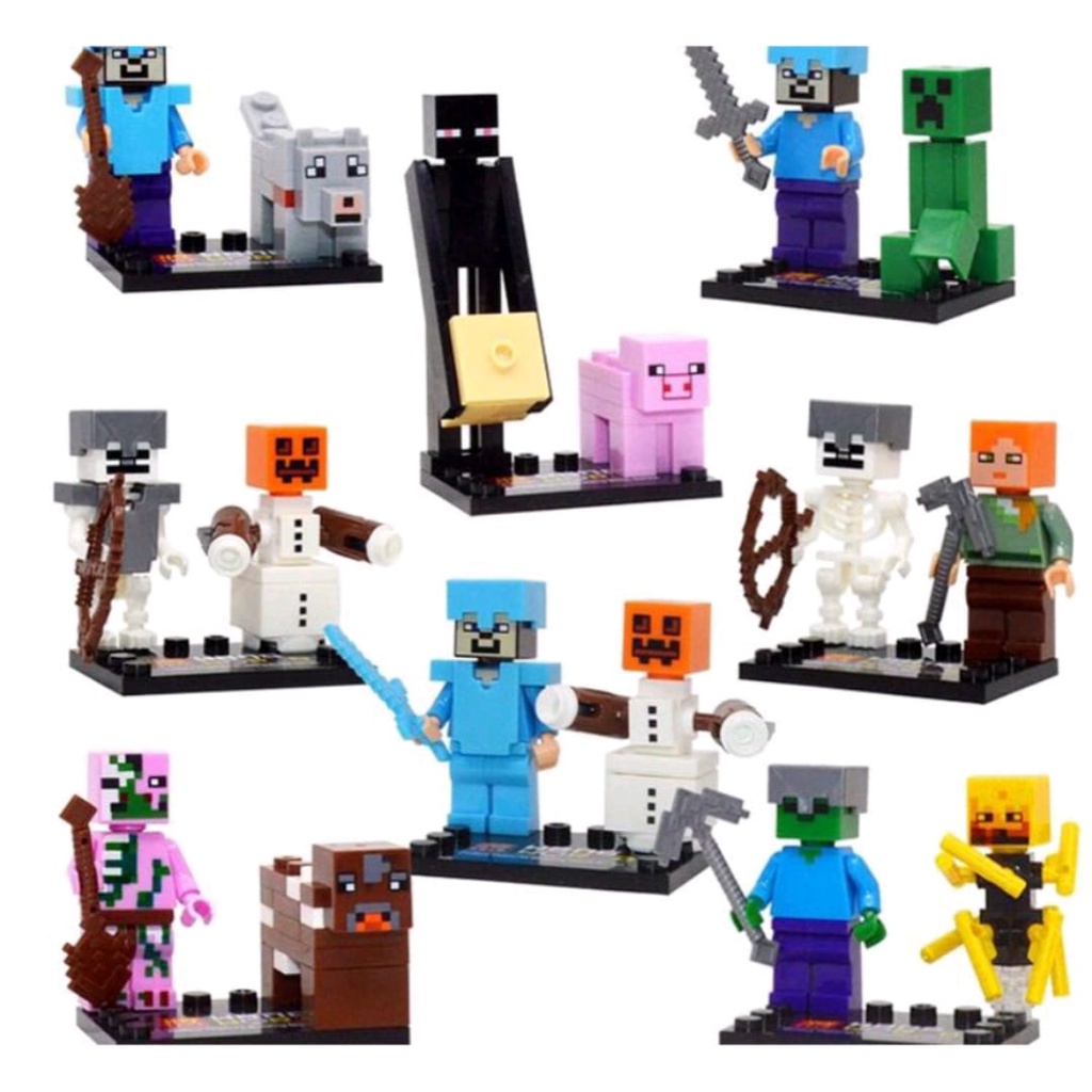 Boneco Minecraft L.E.G.O compatíveis Similar Mini Figuras do jogo ...