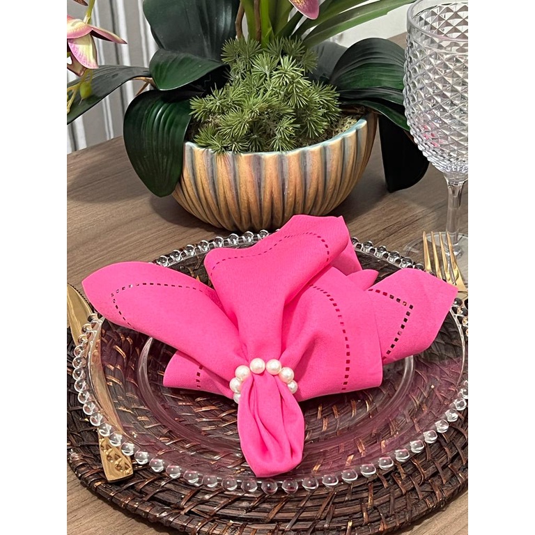 Kit 8 Guardanapos Em Oxford 35x35 Corte Laser Várias Cores