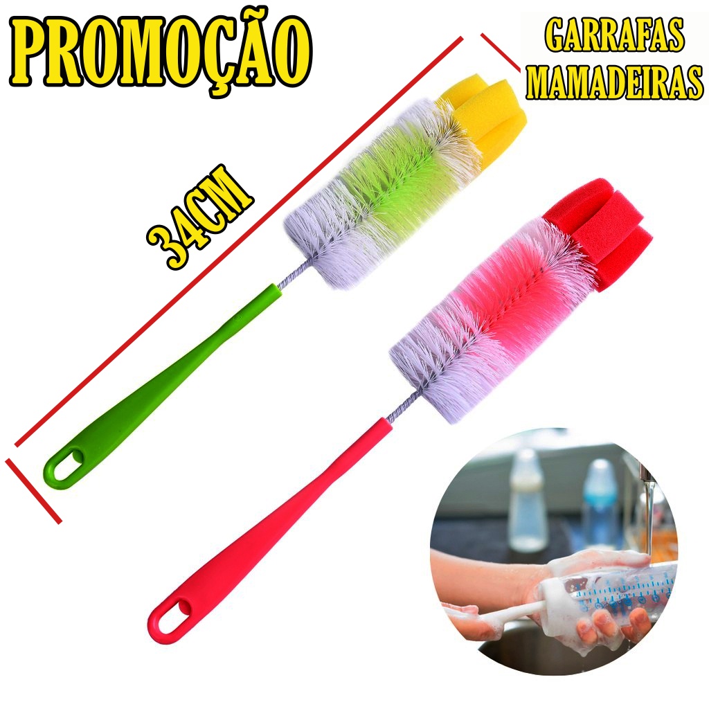 Escova De Limpar Mamadeira Copo Taça Jarra Garrafa / higiênica a melhor de todas limpa de verdade
