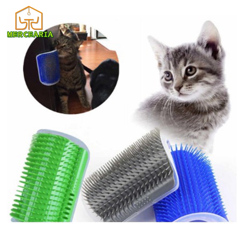 Pet Tira Pelos Escovadeira Escova Gato Catnip Parede Massagem Brinquedo Coçador
