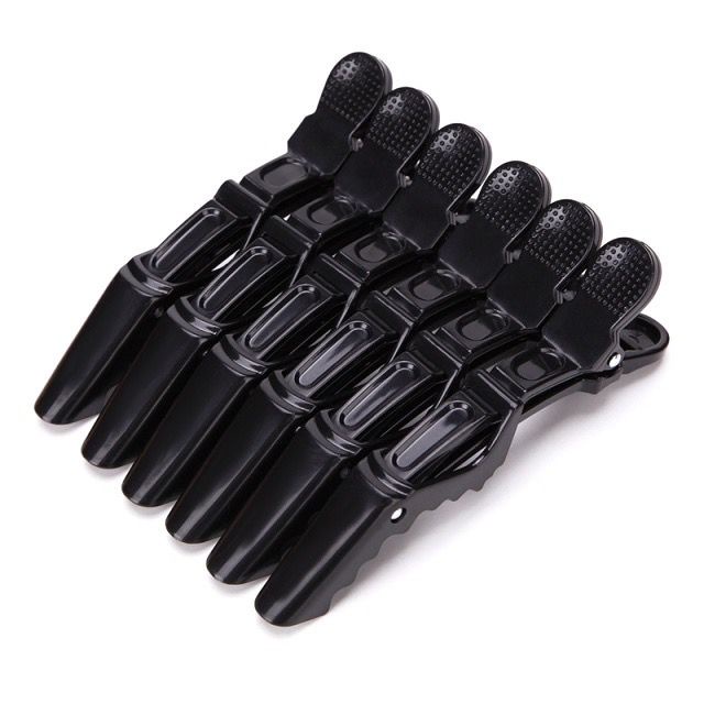 Kit 6 Presilha Jacaré Crocodilo Para Cabelo Cabeleireiro