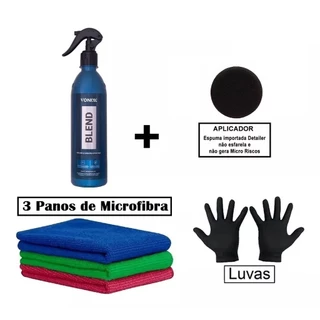 KiT CERA AUTOMOTIVA DE CARNAÚBA LÍQUIDA BLEND SPRAY SÍLICA VONIXX 500ML