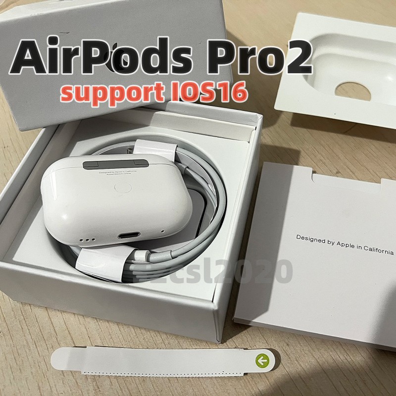 Fone De Ouvido Airpods Pro 2 Tws Sem Fio Support iOS16 Áudio Espacial H2 Carregamento GPS Siri