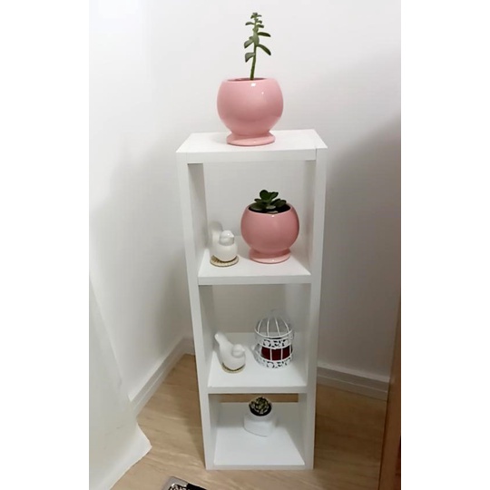 Nicho 3 Divisórias Triplo Decorativo Quarto Banheiro Sala 100% MDF Branco