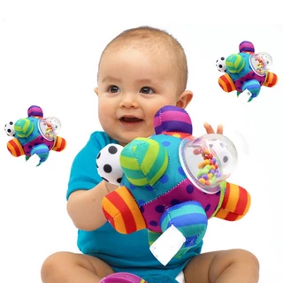 Bola de pano de chocalhos Brinquedo De Pelúcia Para Crianças Bebê Mordedor Chocalhos Com Carrinho Emite Som/Cama Pendurado Brinquedos