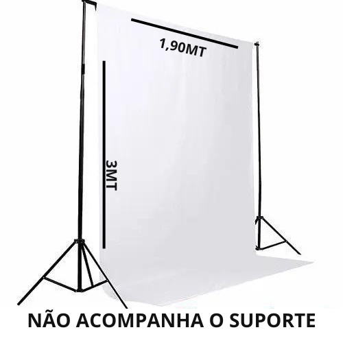 Tecido Fundo Preto/branco Estúdio Foto Infinito 3 x1,80 metros Fundo Fotográfico fundo infinito