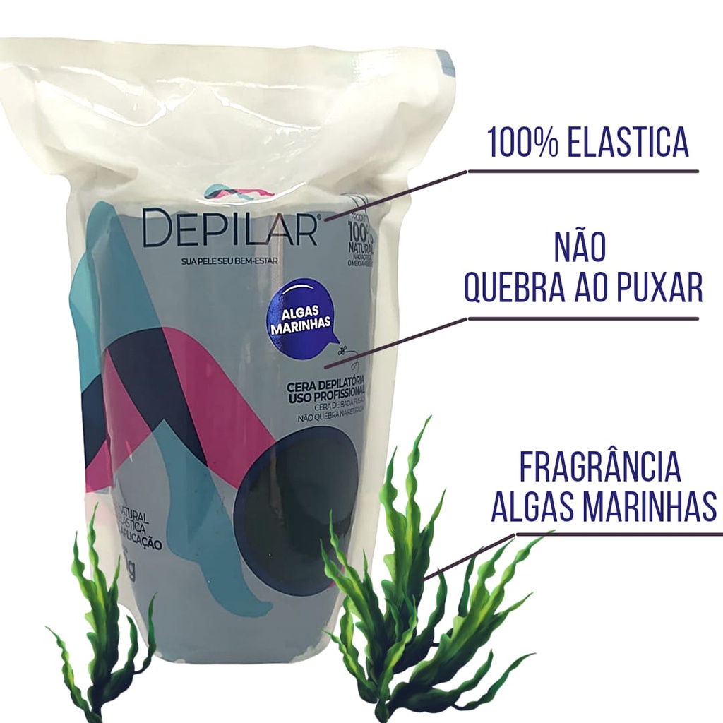 Cera Quente Para Depilacao Elastica de Algas Depilar 500g Shopee Brasil