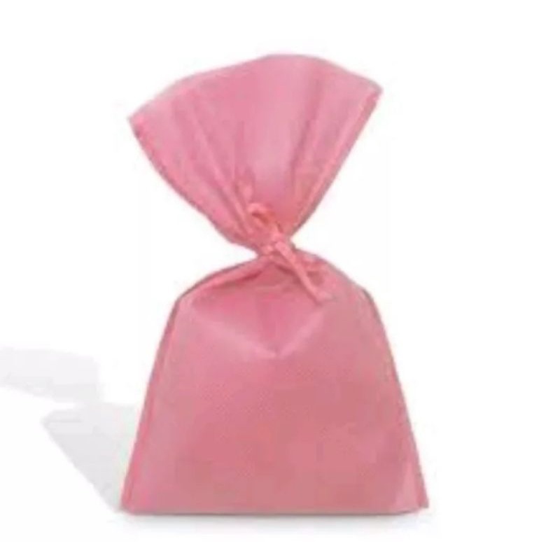 20 SAQUINHOS TNT 15x24 ANIVERSÁRIO COM FITA. ROSA CLARO 12,90