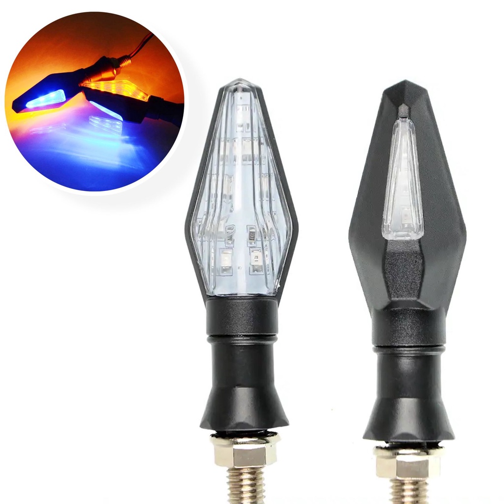 Pisca Moto Seta Duplo Led Palito Xre Twister Cb Par Shopee Brasil