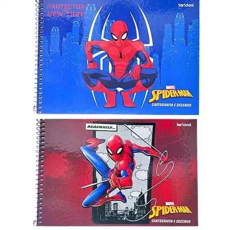 Caderno de Desenho Espiral / Capa Dura - Homem Aranha