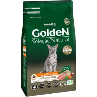 Ração Golden Seleção Natural Gatos Adultos Frango 1kg