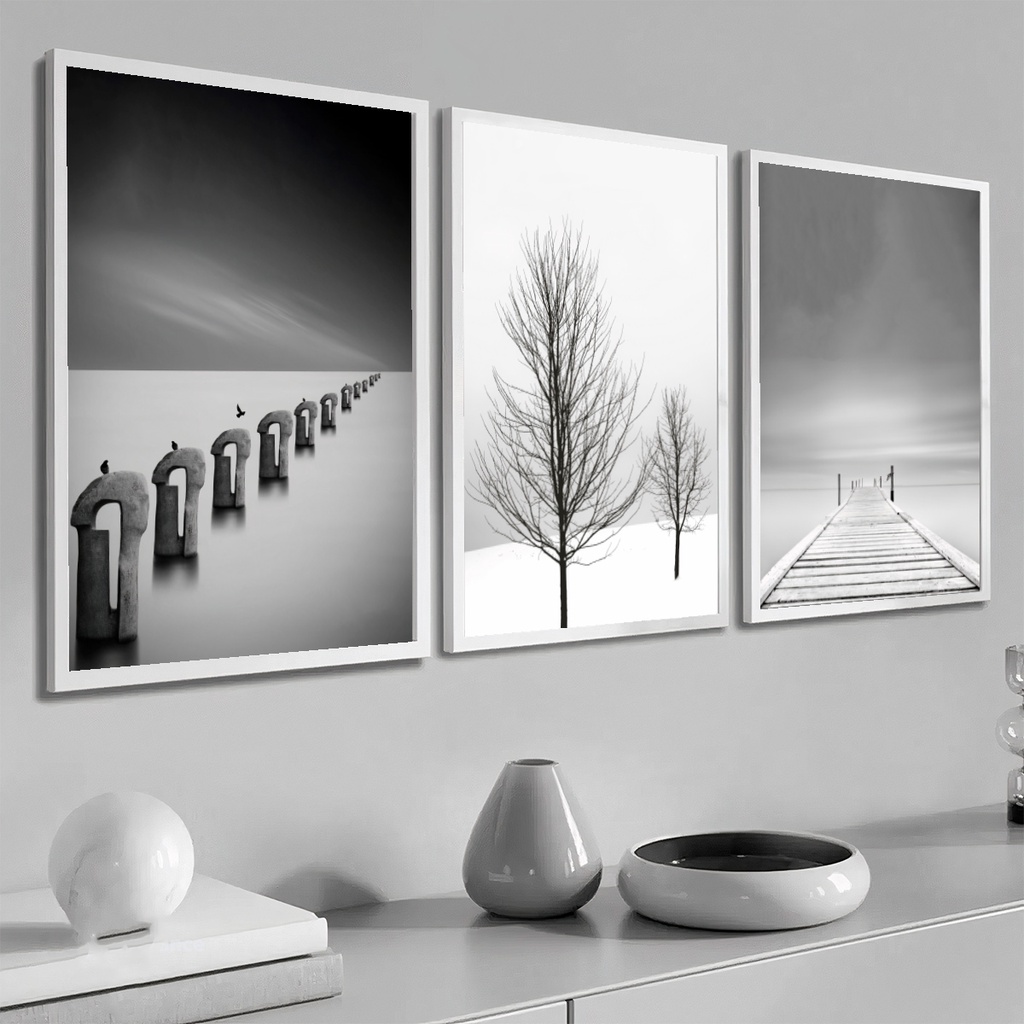 Kit Quadro Decorativo Para Sala Moldura