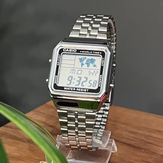 Relógio Estilo Casio Retrô Vintage a500w Digital Unissex Eletronico - Prata/Cinza