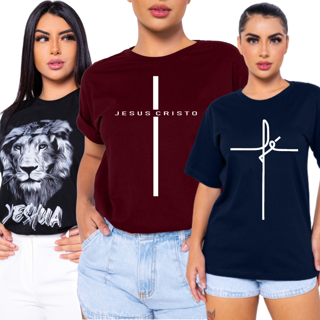 Camiseta Estampada Moda Evangélica - Yeshua Cruz