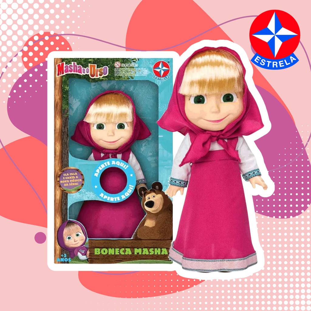 Linda Boneca Masha e o Urso Original e Lacrada Brinquedo Para Meninas ...
