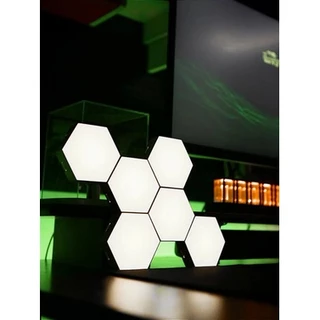 Luminária Quântica Modular LED Hexagonal com 5 Lâmpadas Touch: Ilumine sua Criatividade e Transforme seu Ambiente