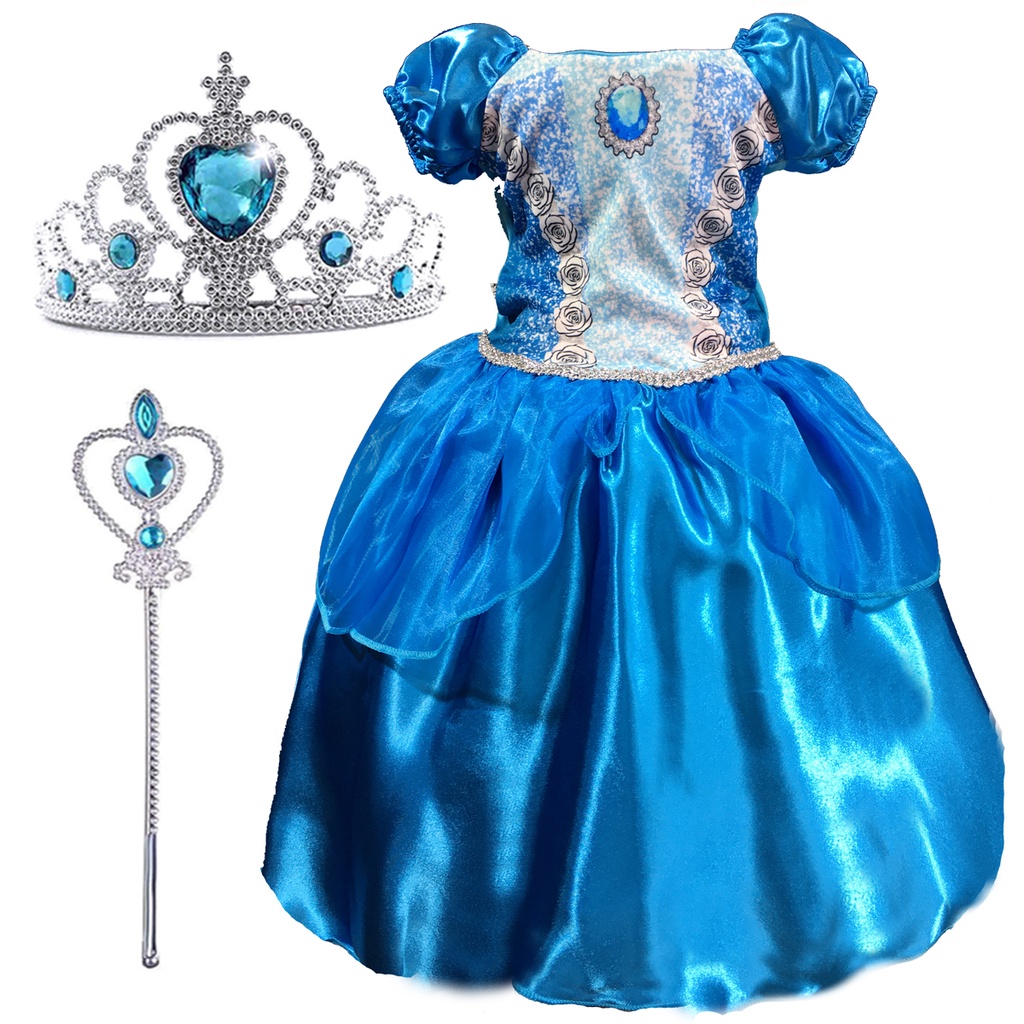 Vestido Infantil Princesa Cinderela Curto - Loja Moda Sunset - o melhor da  Moda Feminina.
