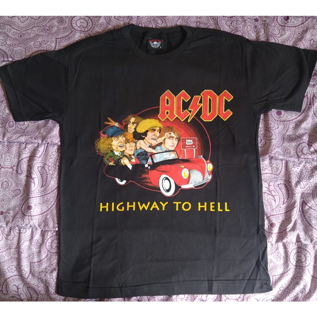 Camiseta AC/DC caricatura Highway to Hell P | Shopee Brasil