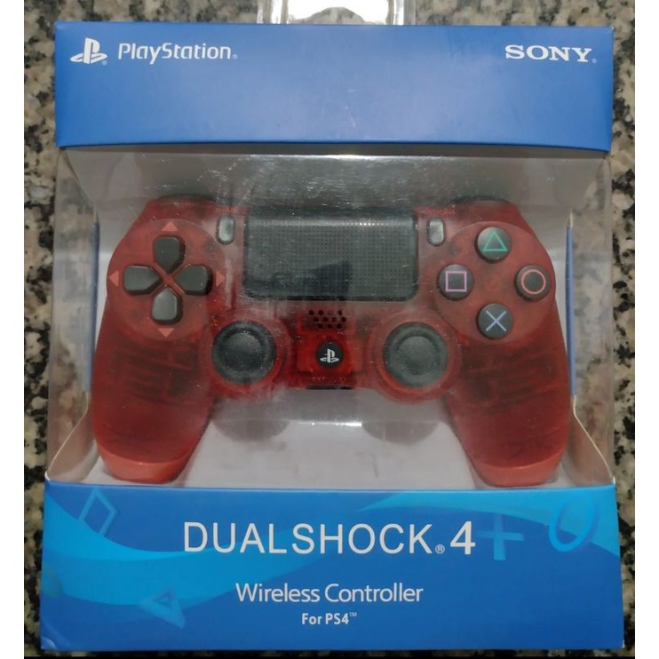 Controle Sem Fio Original Sony Dualshock 4 - Red Crystal (Vermelho Cristal)