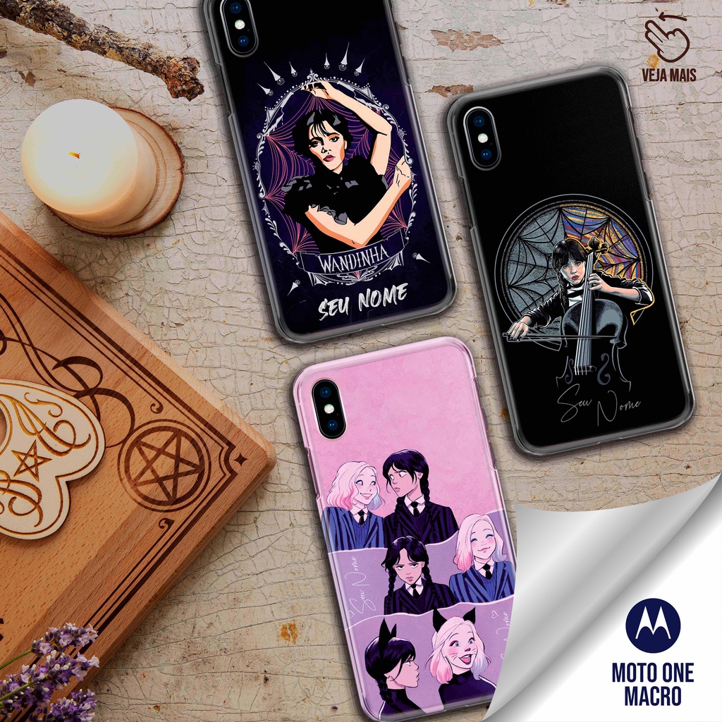 Capa Capinha Case Moto One Macro Wandinha Shopee Brasil