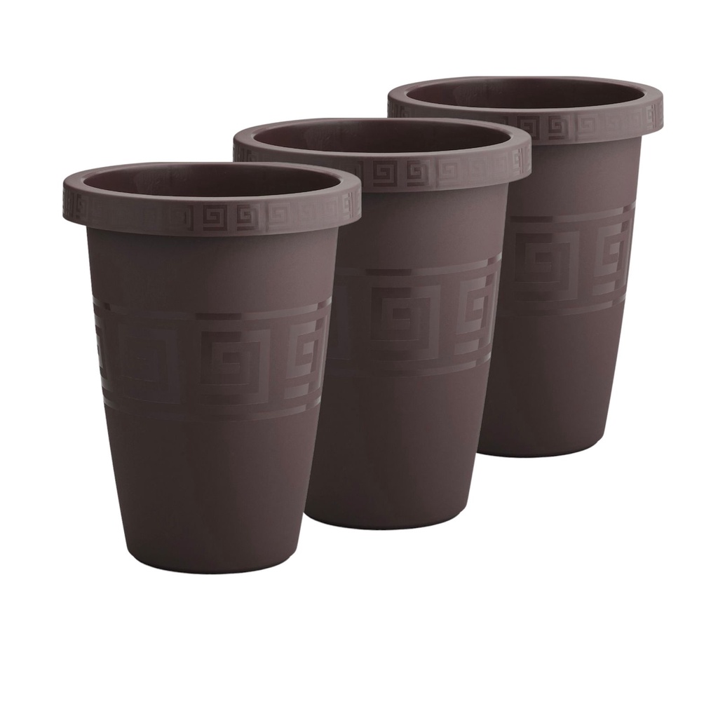 Kit 3 Vasos De Flor De Luxo Resistente 21 Litros Para Flores Plantas Hortaliças