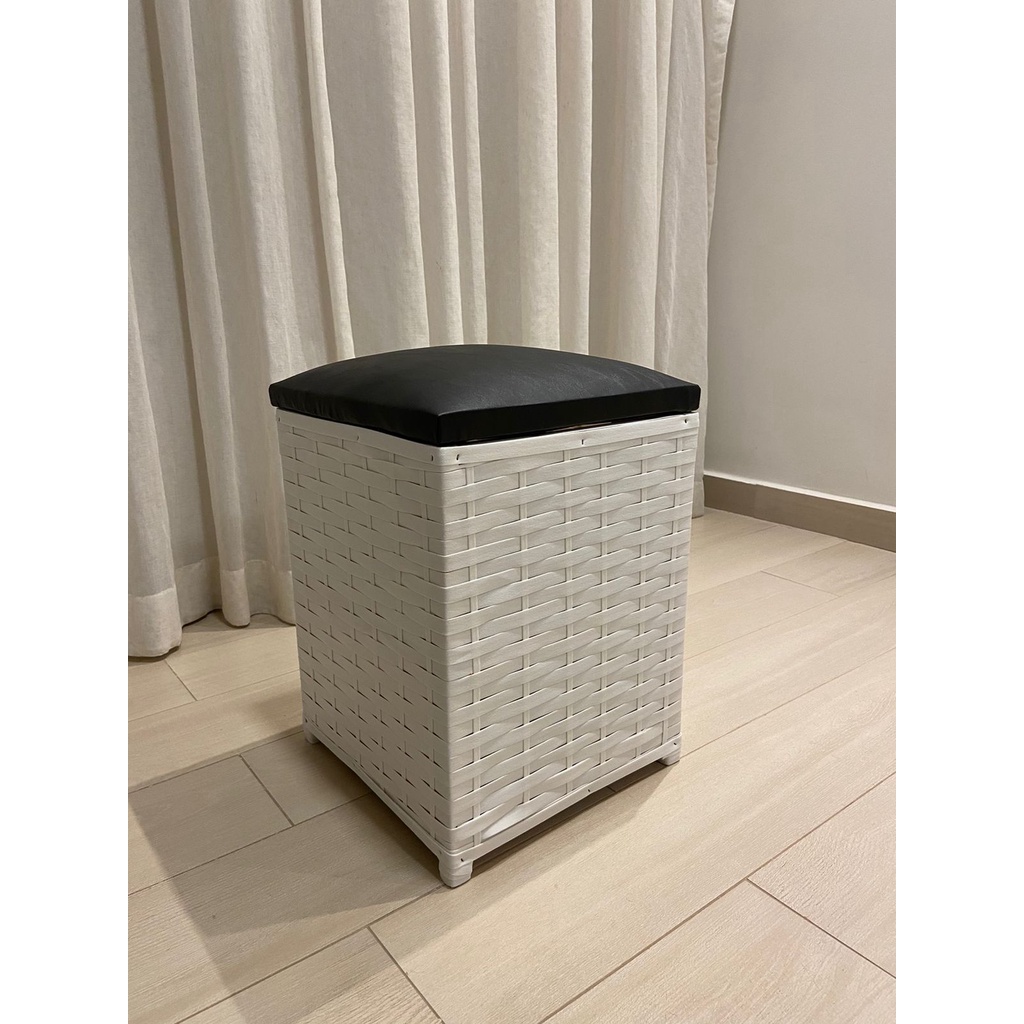 Puff Organizador 2 Em 1 Puff/cesto Fibra Sintética