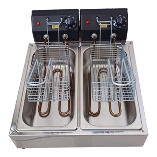 Fritadeira Elétrica 6 litros 2 cubas de 3L cada Profissional Bar/Lanchonete