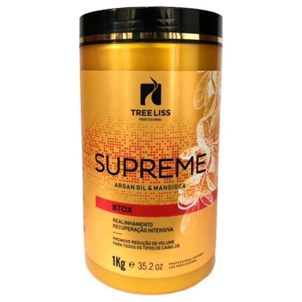 Botox Realinhamento Dos Fios Argan Oil e Mandioca Supreme 1kg Tree Liss ...
