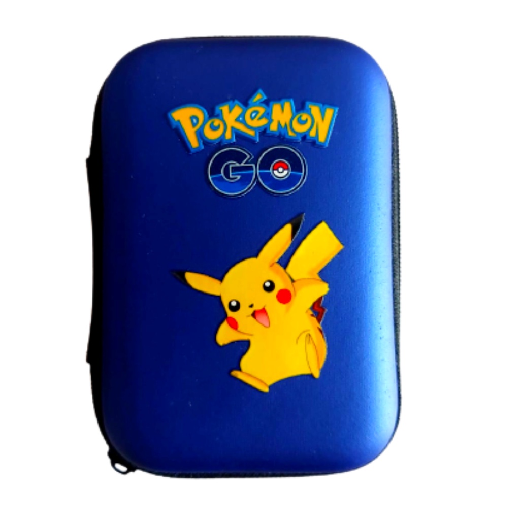 Estojo Porta Cards Cartas Pokemon GO Pikachu Portátil Azul | Shopee Brasil
