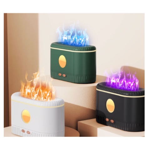 Difusor De Aroma De Chama USB Umidificador De Ar Ultrassônico Criador De Névoa Fria LED Lâmpada Difusora De Óleo Essencia