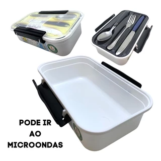 Marmita Para Microondas Reforçada Não Vaza Comida Hermética Pode ir em Lava Louça e Congelador